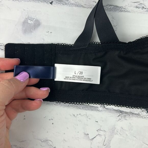 City Chic Fox & Royal Mesh Bralette Avril Black NWT Size 20 Large - Picture 4 of 8
